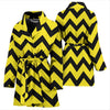 Zig Zag Yellow Pattern Print Women Long Robe-grizzshop