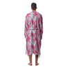 Zigzag Abstract Stripes Pink Print Pattern Men's Robe-grizzshop