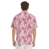 Zigzag Abstract Stripes Pink Print Pattern Men's Short Sleeve Shirts-grizzshop