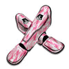 Zigzag Abstract Stripes Pink Print Pattern Muay Thai Shin Guards-grizzshop