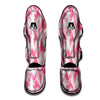 Zigzag Abstract Stripes Pink Print Pattern Muay Thai Shin Guards-grizzshop