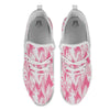 Zigzag Abstract Stripes Pink Print Pattern White Athletic Shoes-grizzshop
