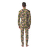 Zigzag Alstroemeria Pastel Print Pattern Men's Pajamas-grizzshop