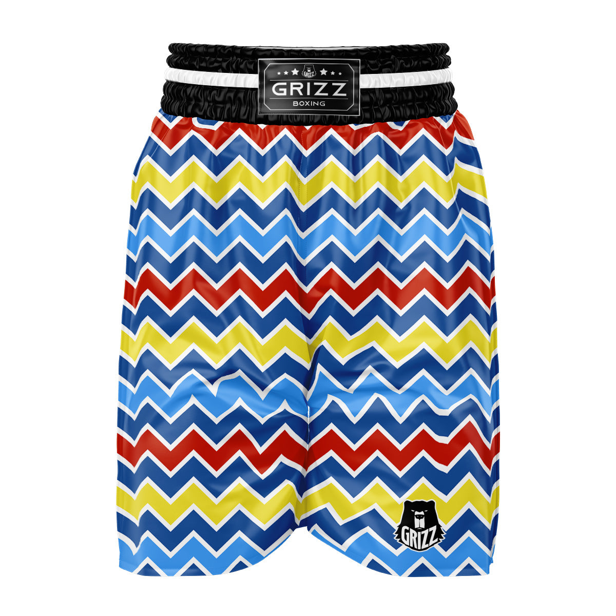 Zigzag Autism Awareness Color Print Pattern Boxing Shorts-grizzshop