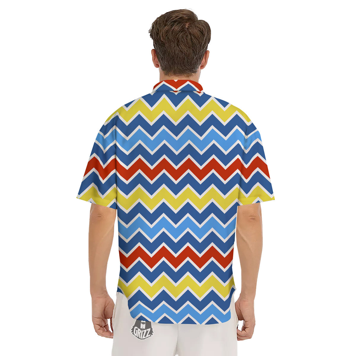 Zigzag Autism Awareness Color Print Pattern Men's Short Sleeve Shirts-grizzshop