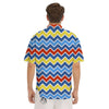 Zigzag Autism Awareness Color Print Pattern Men's Short Sleeve Shirts-grizzshop