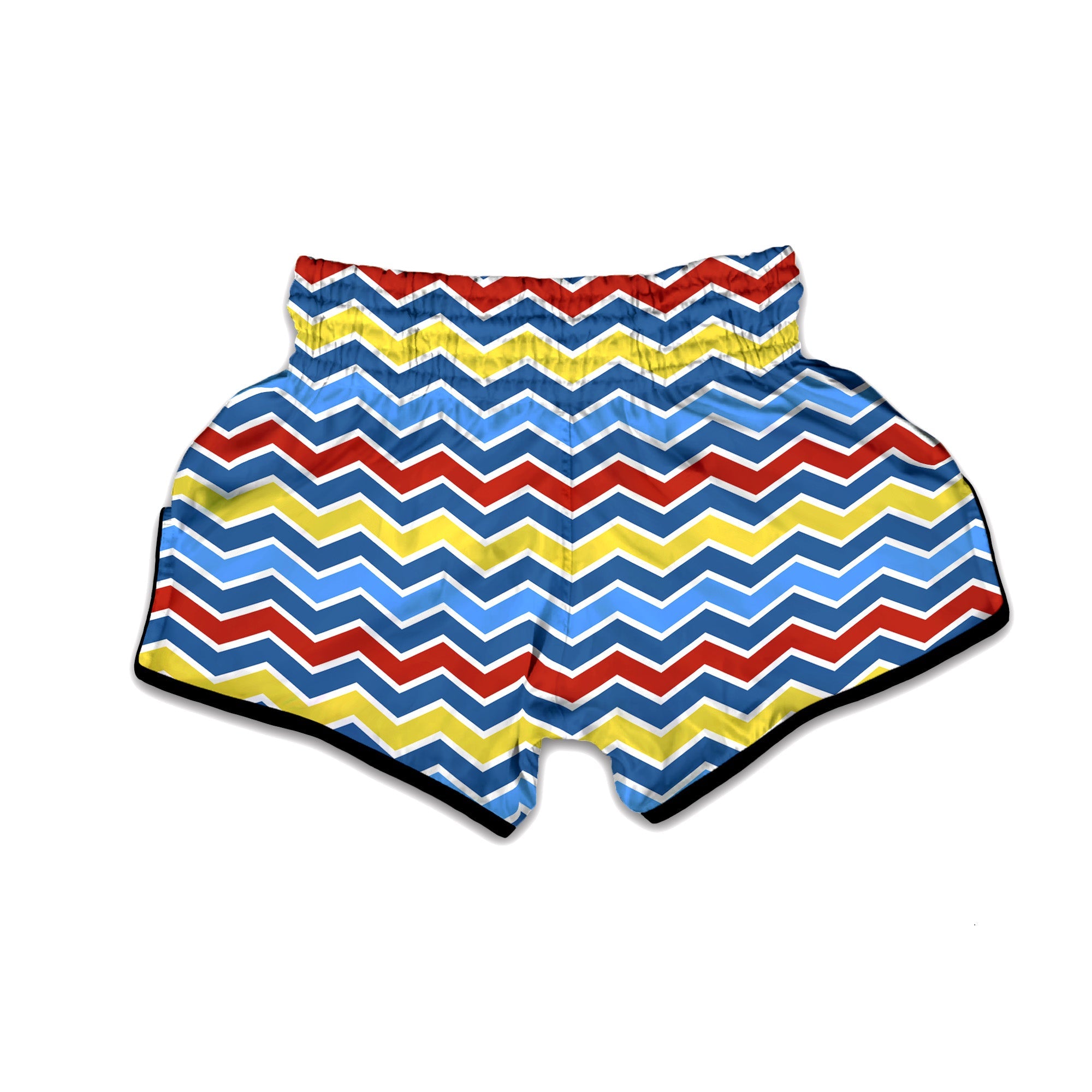 Zigzag Autism Awareness Color Print Pattern Muay Thai Boxing Shorts-grizzshop