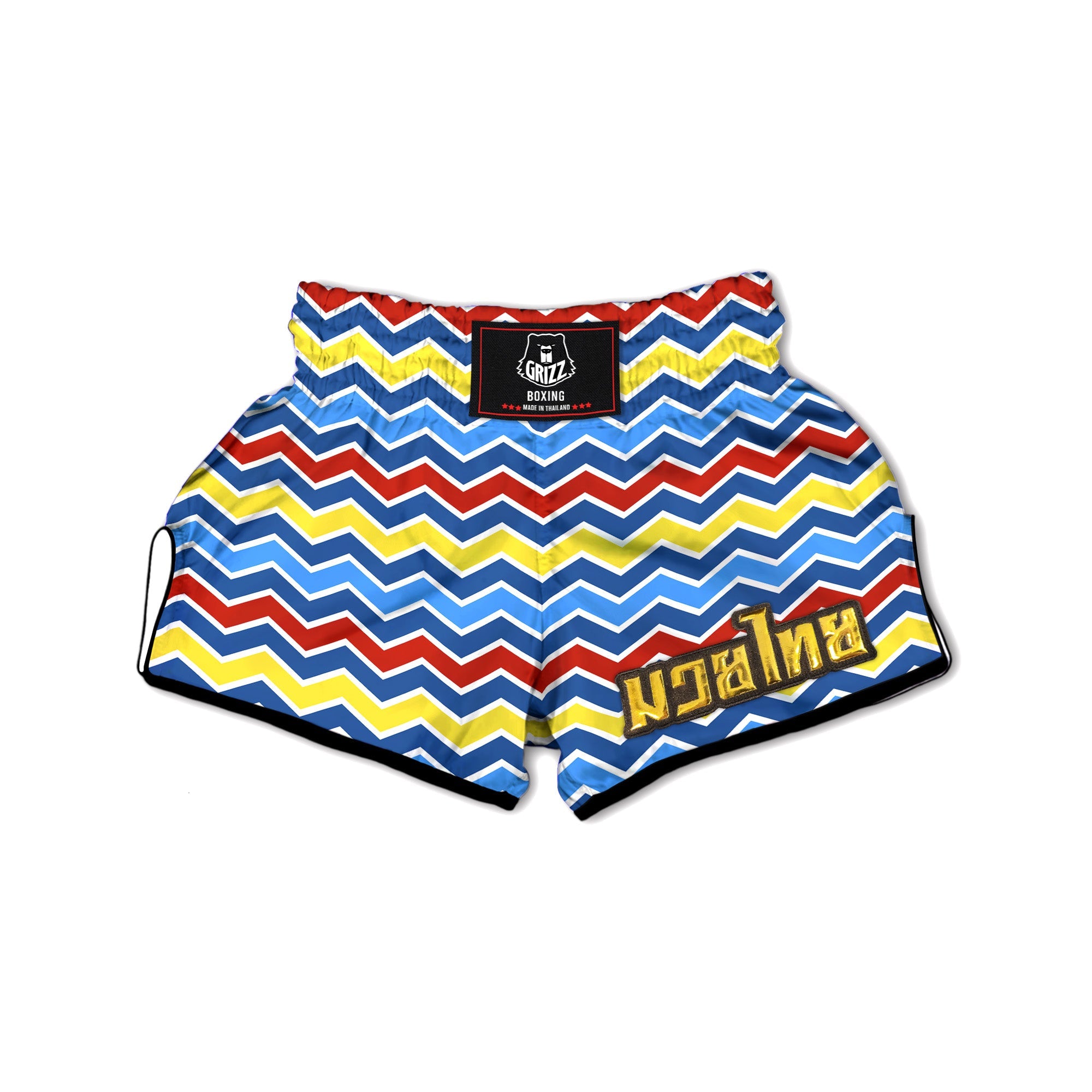 Zigzag Autism Awareness Color Print Pattern Muay Thai Boxing Shorts-grizzshop