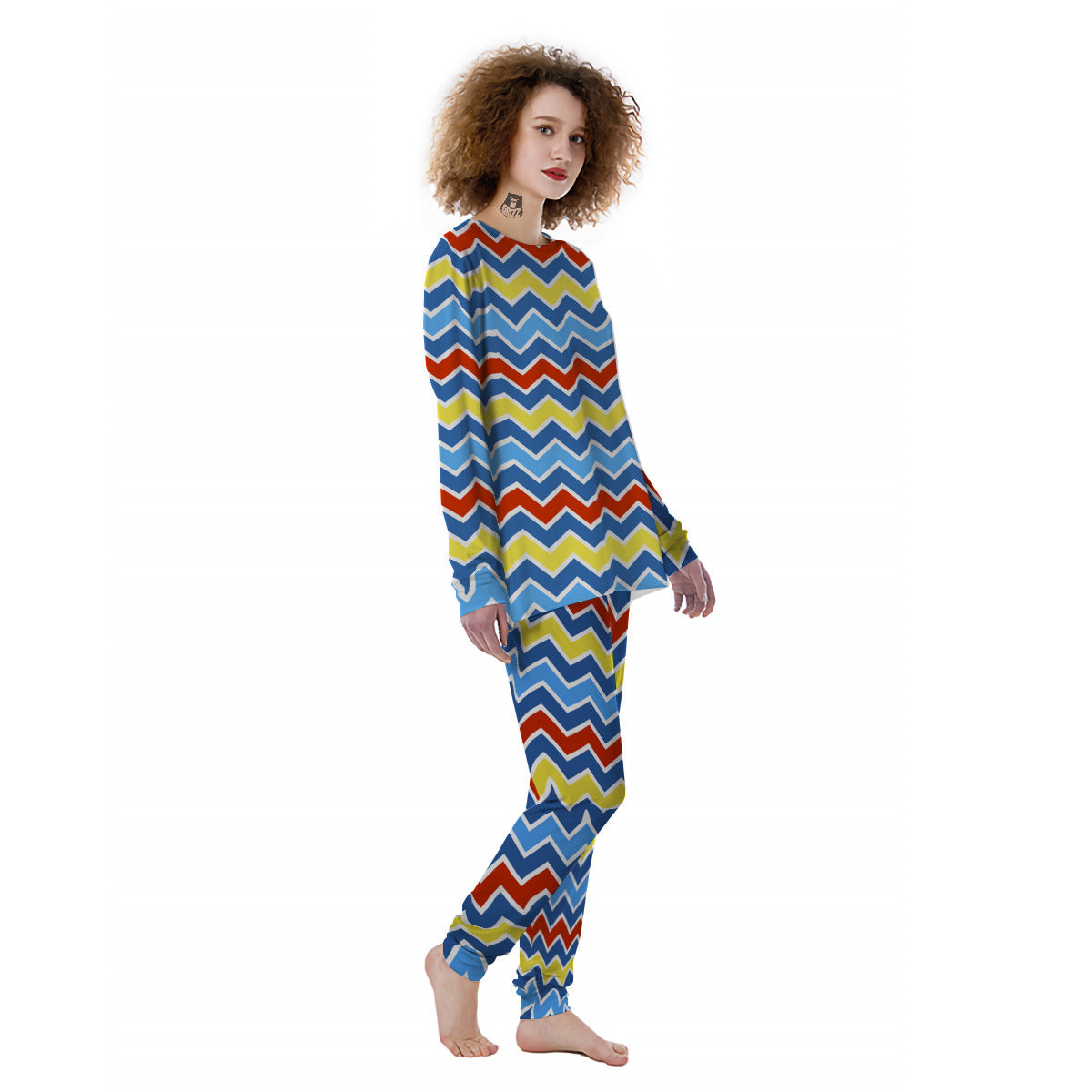 Zigzag Autism Awareness Color Print Pattern Women's Pajamas-grizzshop