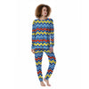 Zigzag Autism Awareness Color Print Pattern Women's Pajamas-grizzshop