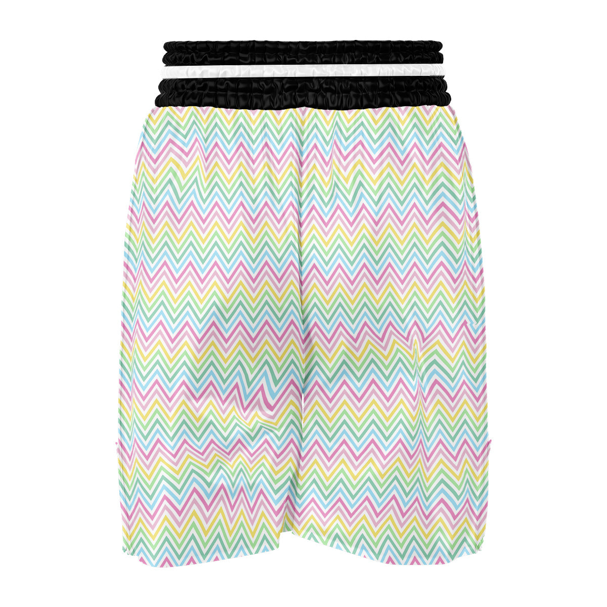 Zigzag Colorful Print Pattern Boxing Shorts-grizzshop