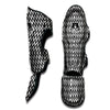 Zigzag Lines Black Print Pattern Muay Thai Shin Guards-grizzshop