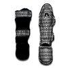 Zigzag Lines Black Print Pattern Muay Thai Shin Guards-grizzshop