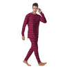 Zigzag Magenta Pink Print Pattern Men's Pajamas-grizzshop