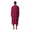 Zigzag Magenta Pink Print Pattern Men's Robe-grizzshop