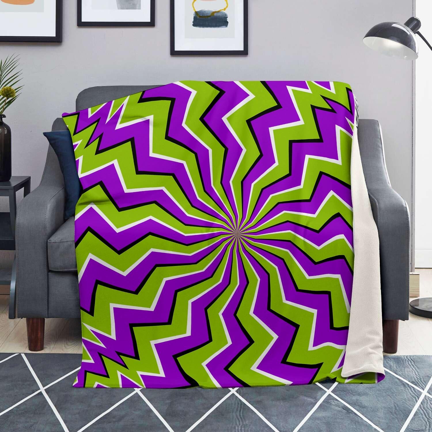 Zigzag Optical illusion Blanket-grizzshop