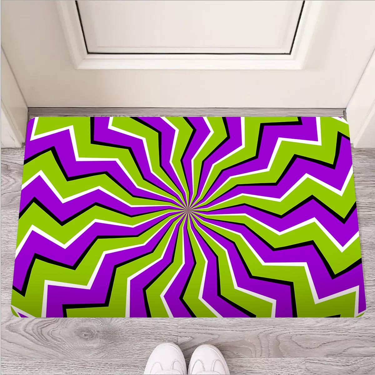 Zigzag Optical illusion Door Mat-grizzshop