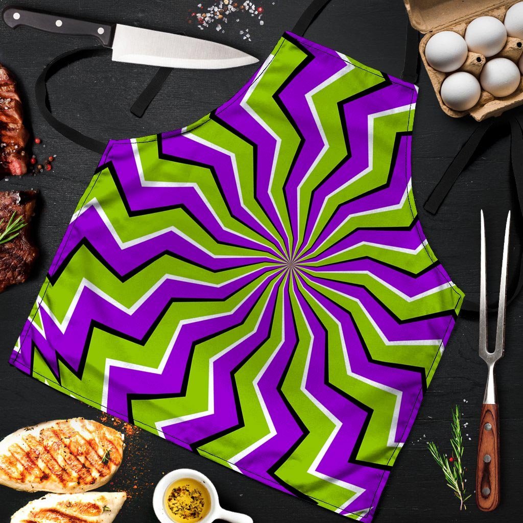 Zigzag Optical illusion Men's Apron-grizzshop
