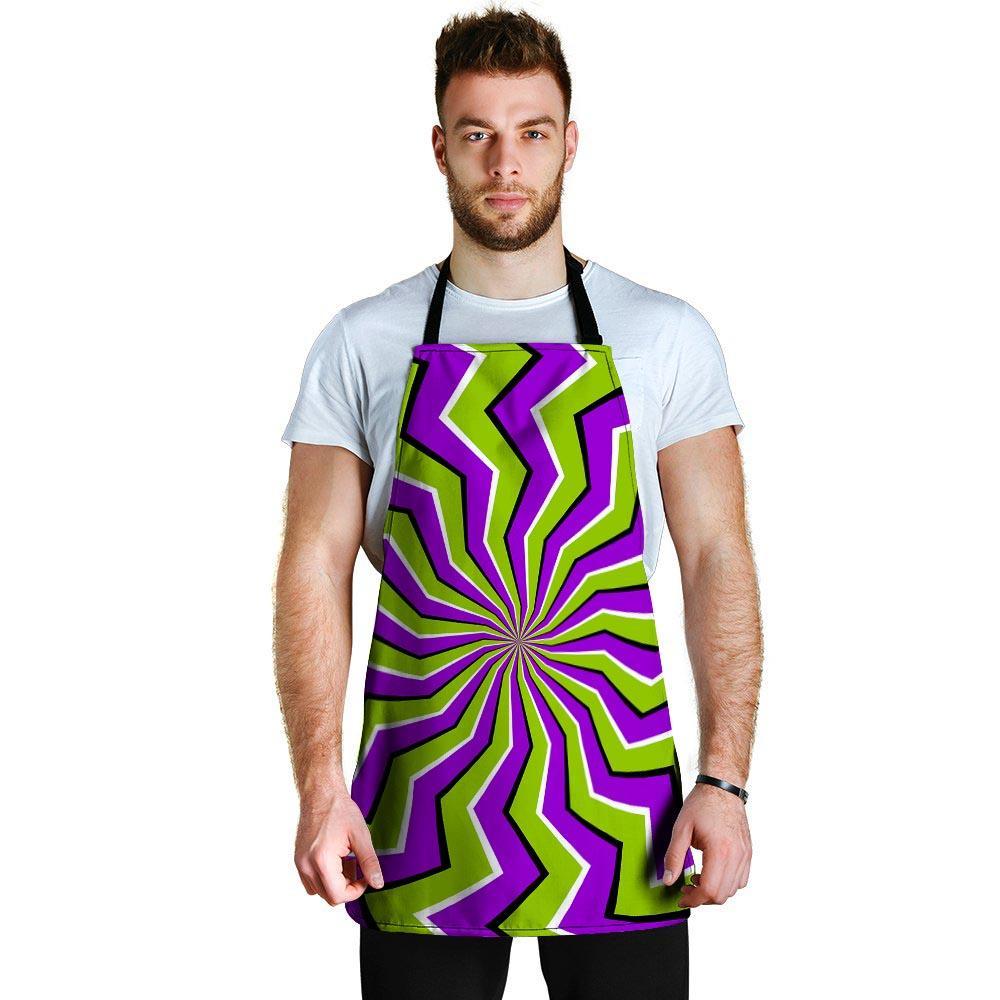 Zigzag Optical illusion Men's Apron-grizzshop