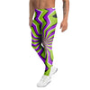 Zigzag Optical illusion Men's Leggings-grizzshop