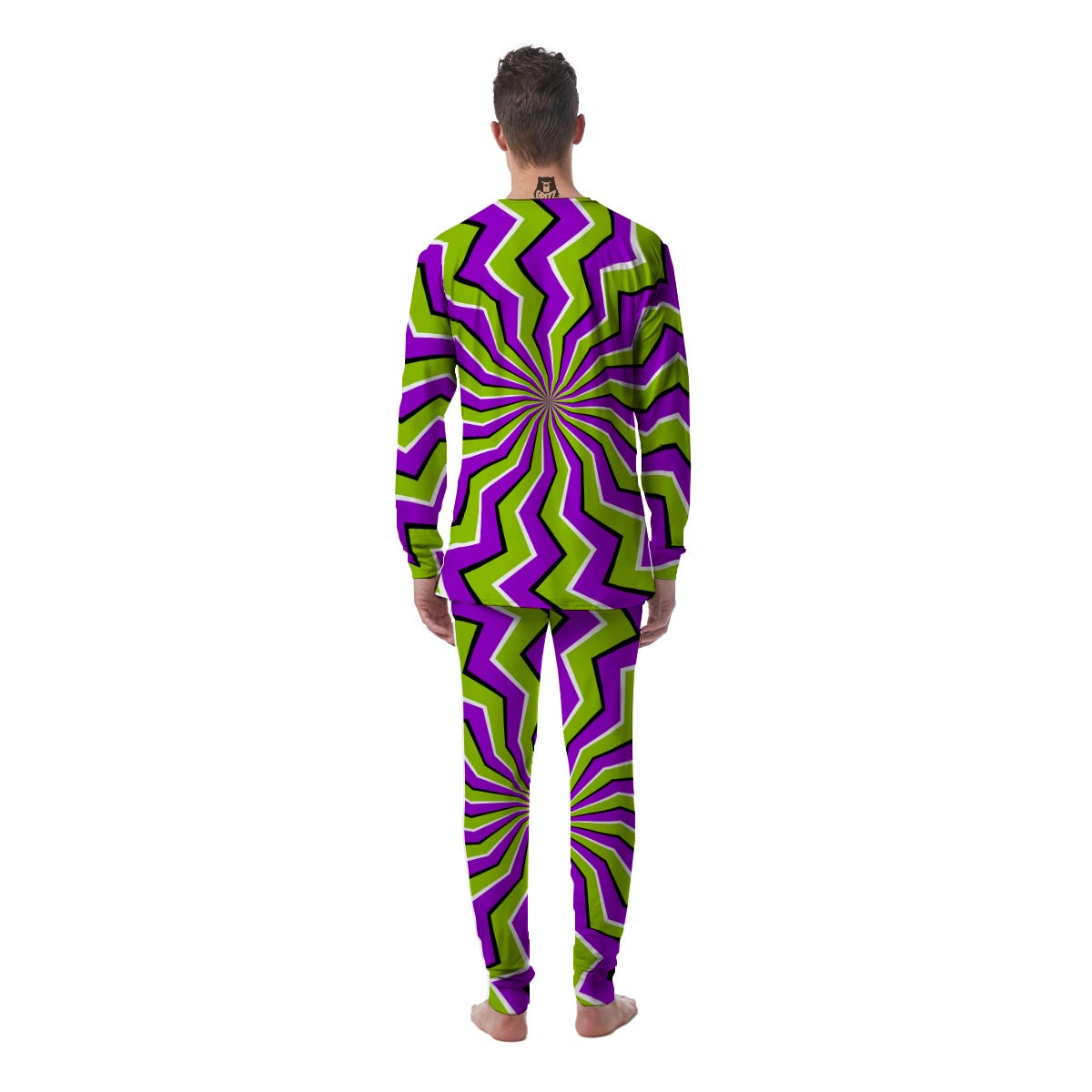 Zigzag Optical illusion Men's Pajamas-grizzshop