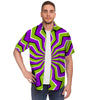 Zigzag Optical illusion Men's Short Sleeve Shirt-grizzshop