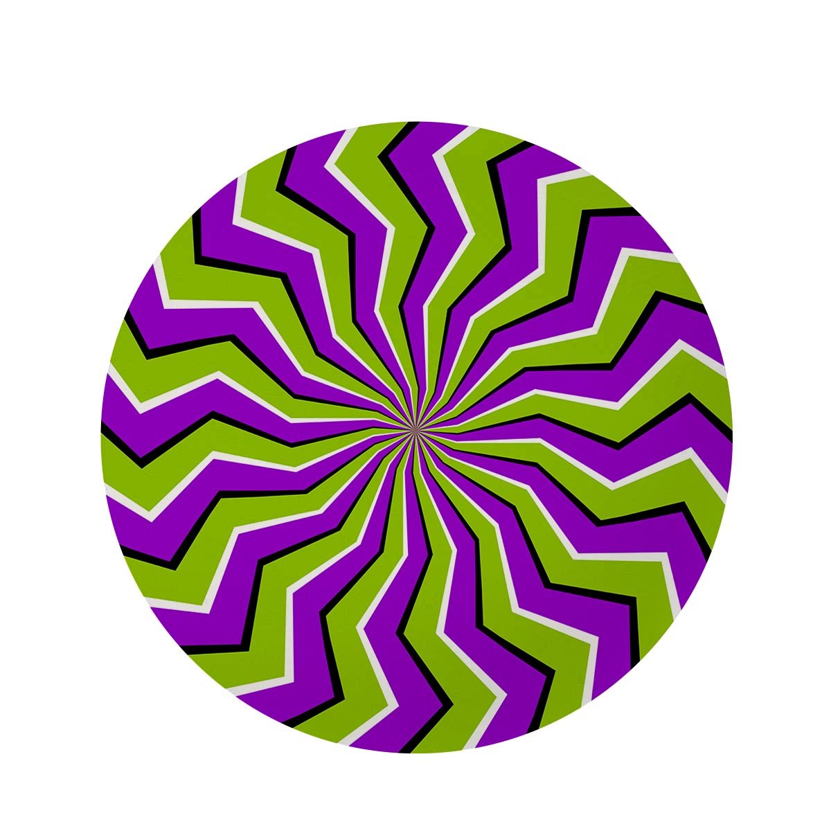 Zigzag Optical illusion Round Rug-grizzshop