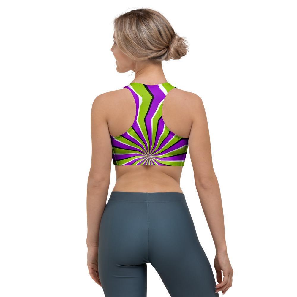 Zigzag Optical illusion Sports Bra-grizzshop