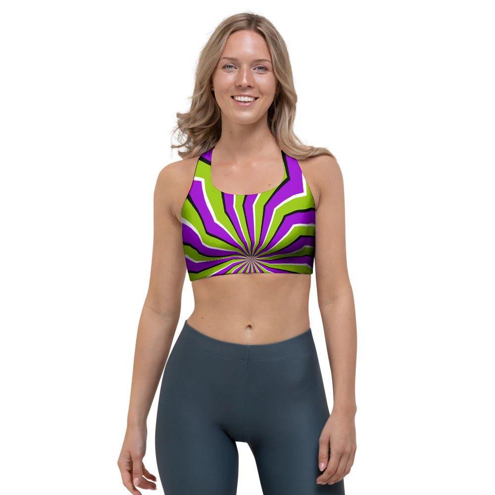 Zigzag Optical illusion Sports Bra-grizzshop