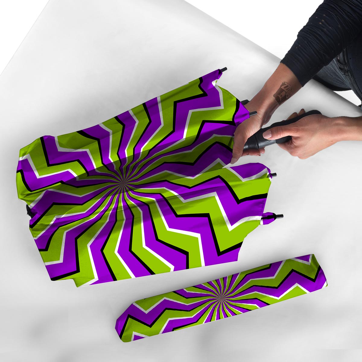 Zigzag Optical illusion Umbrella-grizzshop