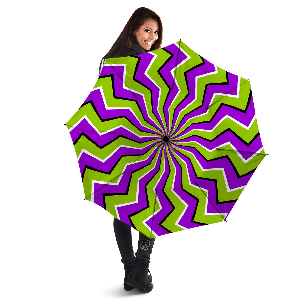 Zigzag Optical illusion Umbrella-grizzshop