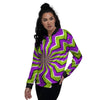 Zigzag Optical illusion Women's Bomber Jacket-grizzshop