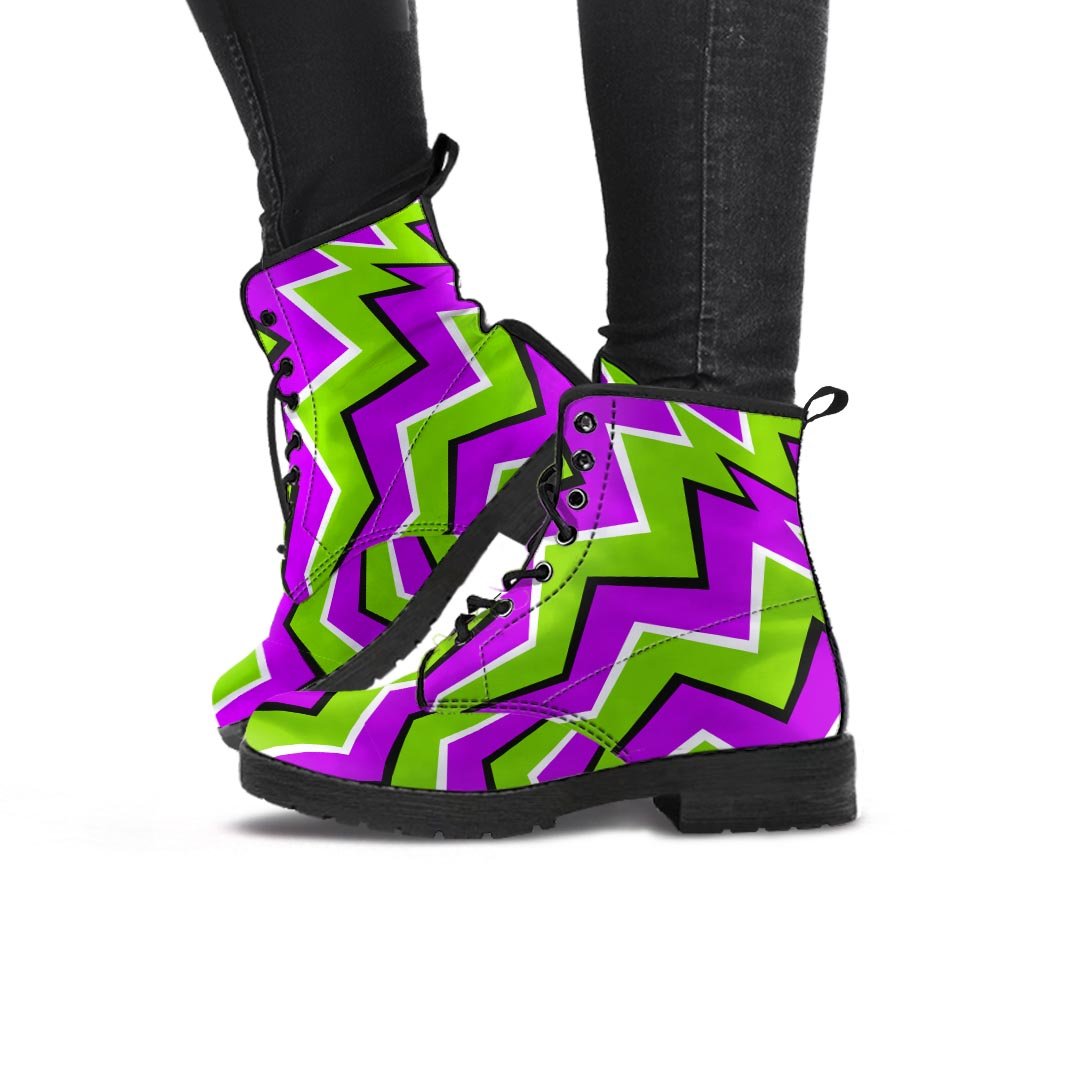 Zigzag Optical illusion Women's Boots-grizzshop