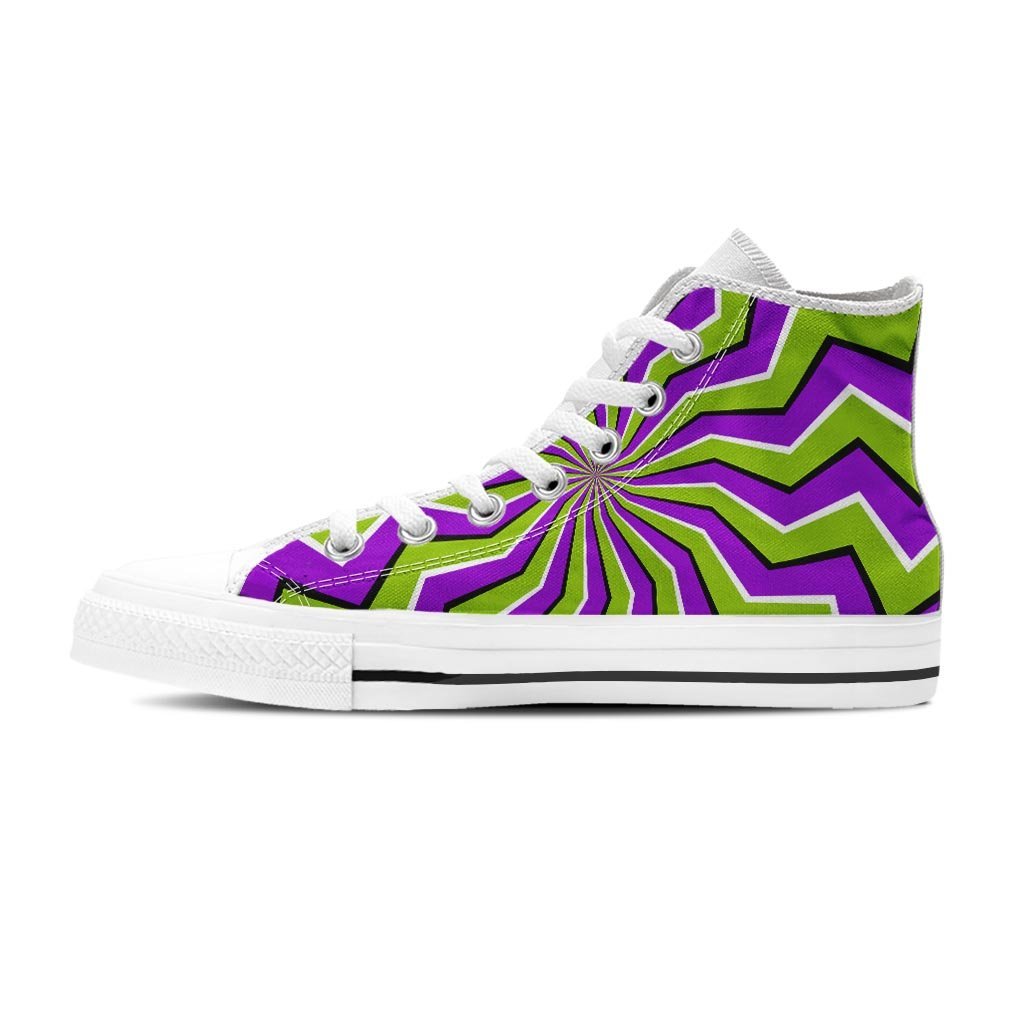 Zigzag Optical illusion Women's High Top Shoes-grizzshop