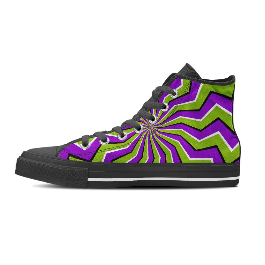 Zigzag Optical illusion Women's High Top Shoes-grizzshop