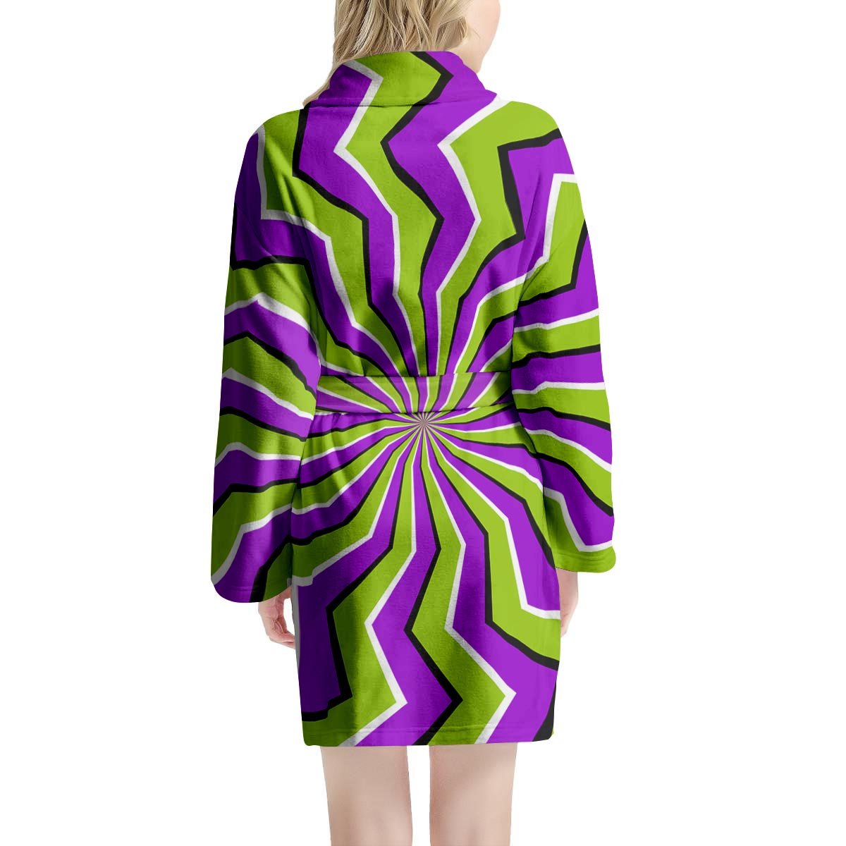 Zigzag Optical illusion Women's Robe-grizzshop