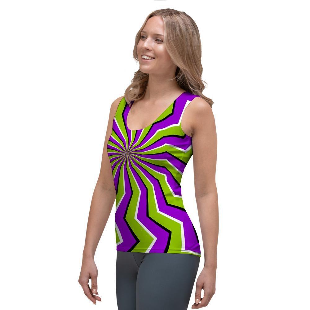 Zigzag Optical illusion Women's Tank Top-grizzshop