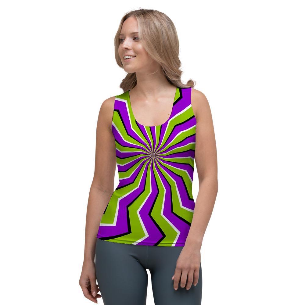 Zigzag Optical illusion Women's Tank Top-grizzshop
