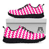 Zigzag Pink And White Print Pattern Black Sneaker-grizzshop