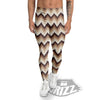 Zigzag Pixel Print Pattern Men's Leggings-grizzshop