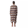 Zigzag Pixel Print Pattern Men's Robe-grizzshop