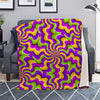 Zigzag Psychedelic Optical illusion Blanket-grizzshop