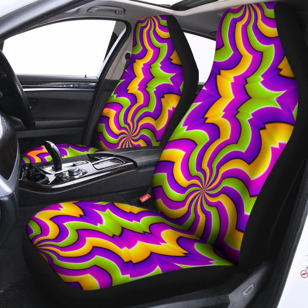 Zigzag Psychedelic Optical illusion Car Seat Covers-grizzshop