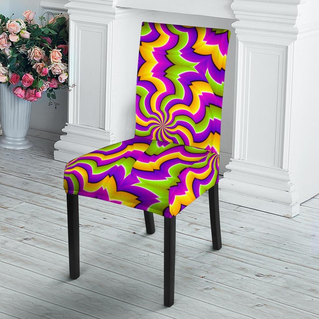 Zigzag Psychedelic Optical illusion Chair Cover-grizzshop