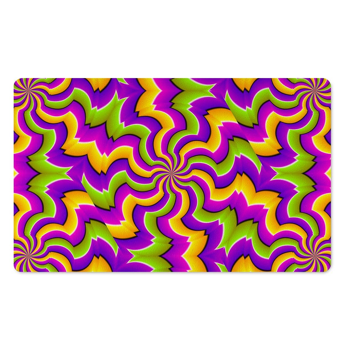 Zigzag Psychedelic Optical illusion Door Mat-grizzshop