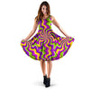 Zigzag Psychedelic Optical illusion Dress-grizzshop