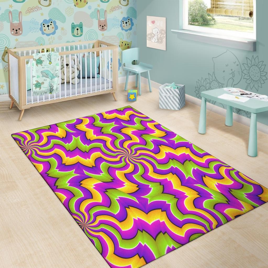 Zigzag Psychedelic Optical illusion Floor Mat-grizzshop