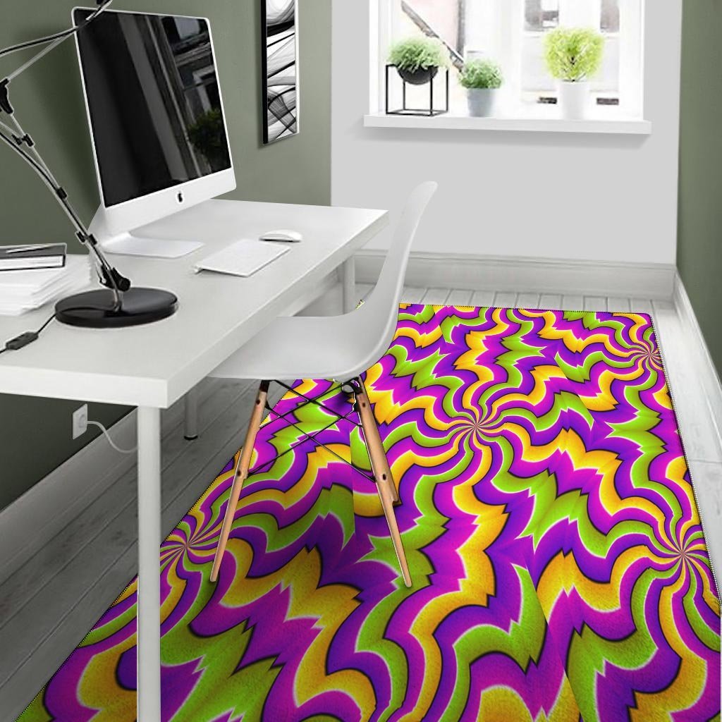 Zigzag Psychedelic Optical illusion Floor Mat-grizzshop