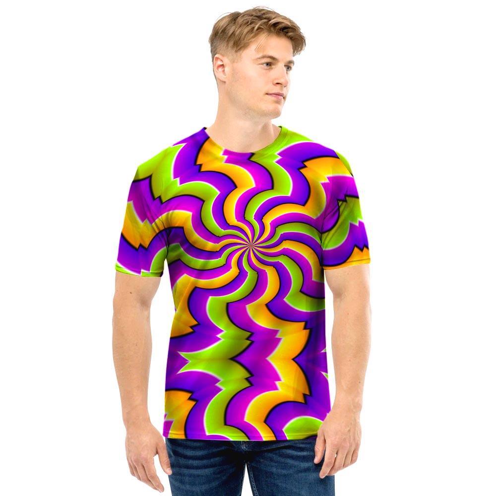 Zigzag Psychedelic Optical illusion Men T Shirt-grizzshop