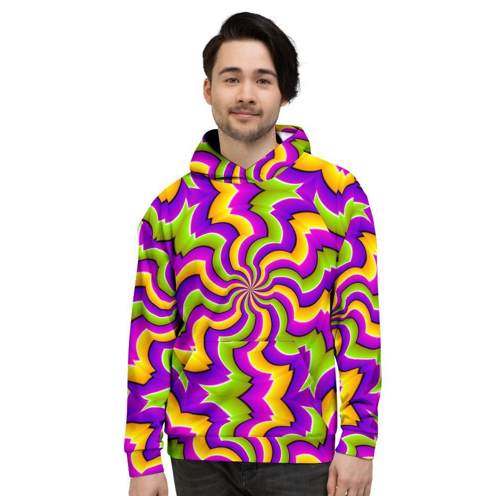 Zigzag Psychedelic Optical illusion Men's Hoodie-grizzshop